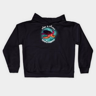 Skip Straw Save A Turtle Kids Hoodie